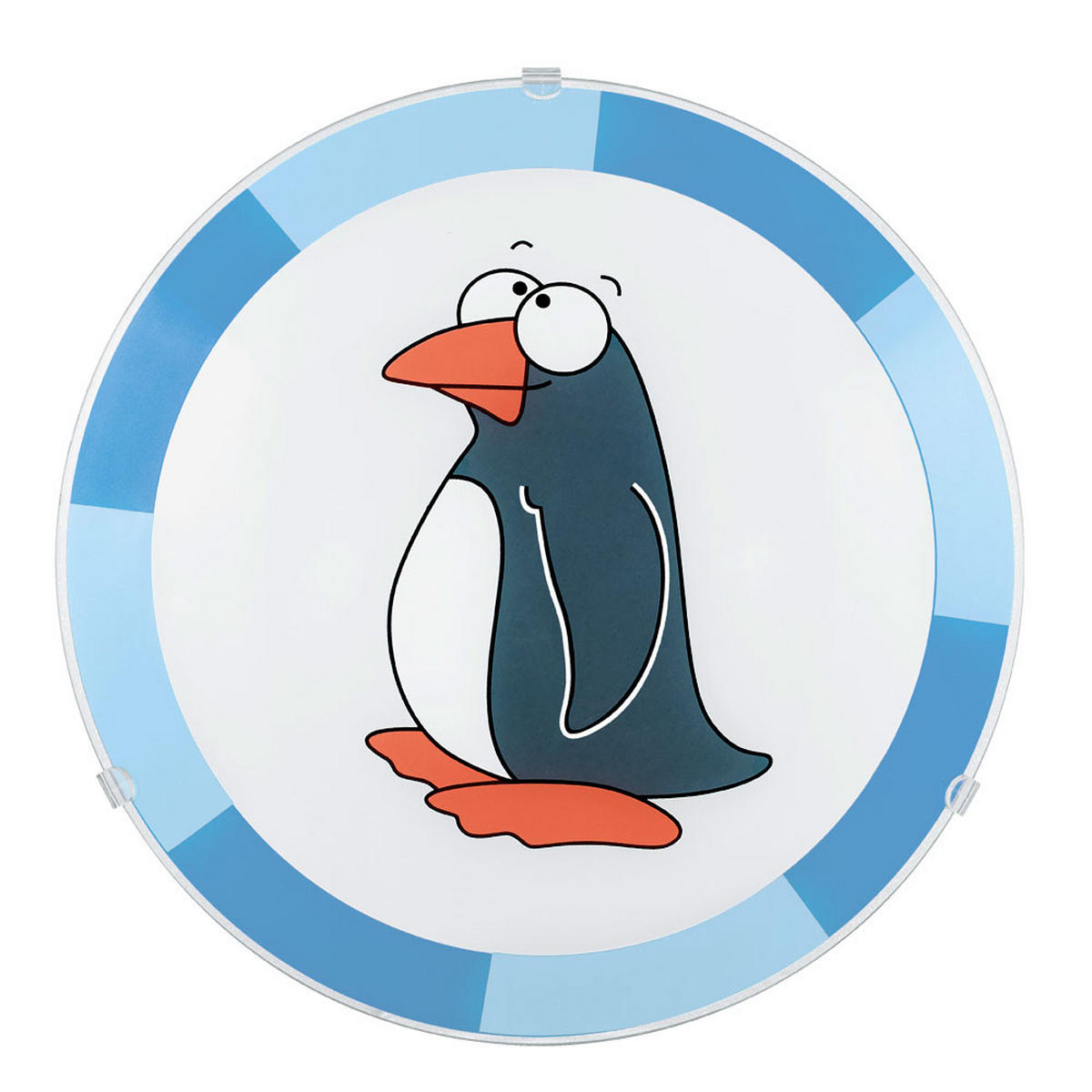 LED WANDLEUCHTE Stahl Glas Blau Weiß - Blau, Glas (25/25/8cm)