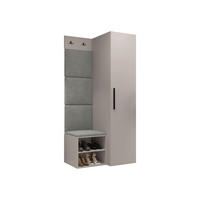MOBILIER PENTRU HOL Medi III - cașmir/negru, material plastic/compozit lemnos (40/191/50cm) - MIRJAN24