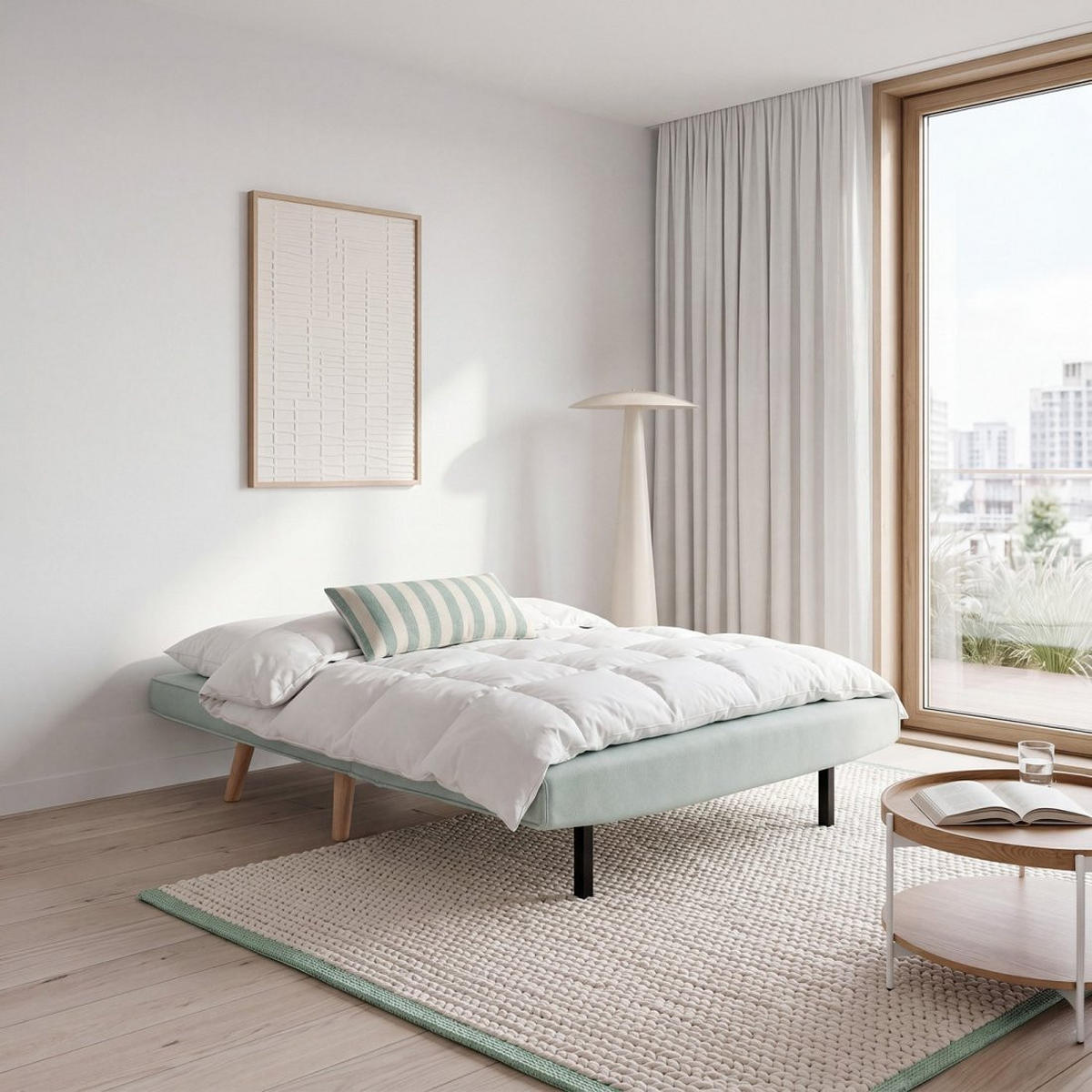 SCHLAFSOFA Noa Grün 117 cm x 79 cm - Grün, Textil (117/79/75cm) - Klast Home