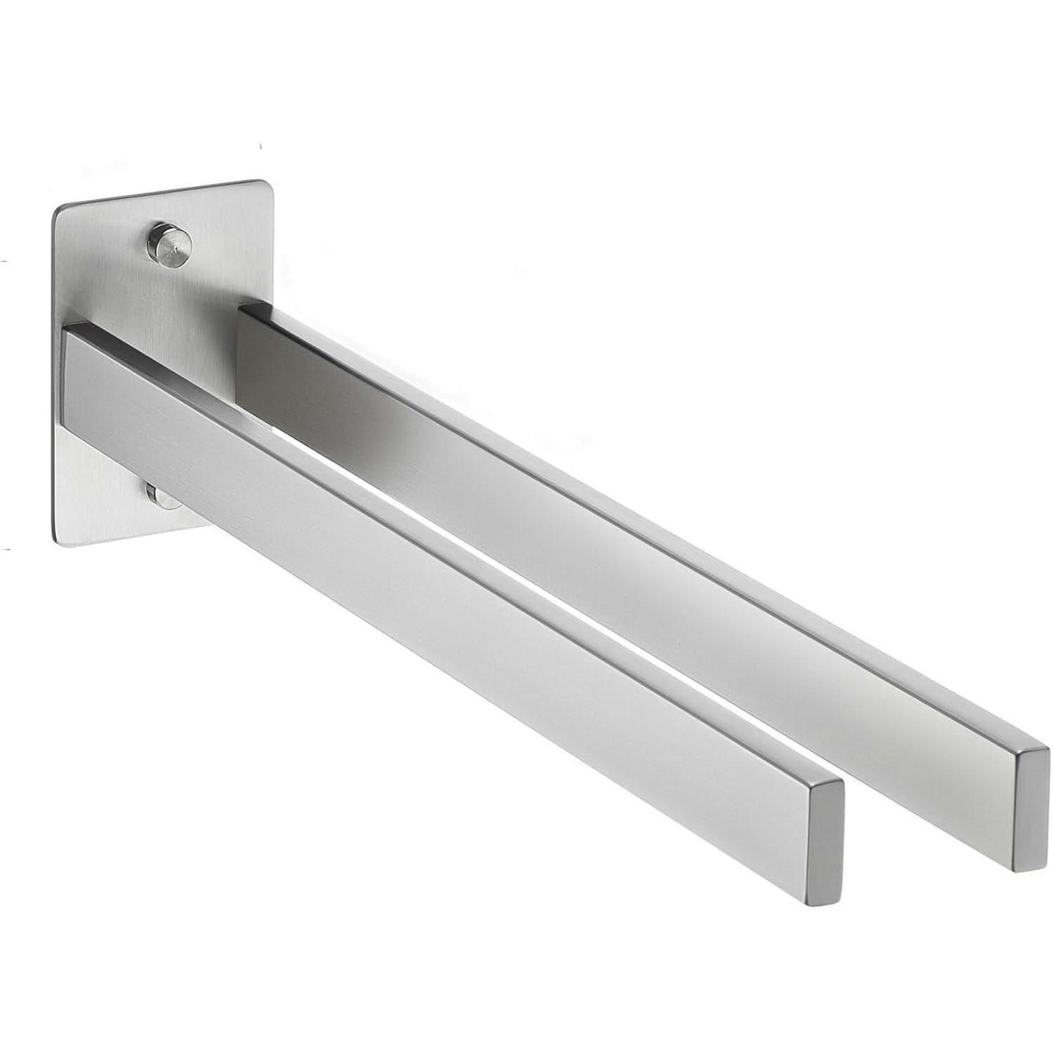 HANDTUCHHALTER Doppel 38 cm Edelstahl Silber - Silberfarben, Metall (7/10/38cm)