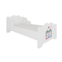 KINDERBETT Ximena 164 / 88 / 63cm weiß / Motiv Einhorn Paar - Blau/Pink, Holz/Holzwerkstoff (80/160cm) - Feldmann-Wohnen