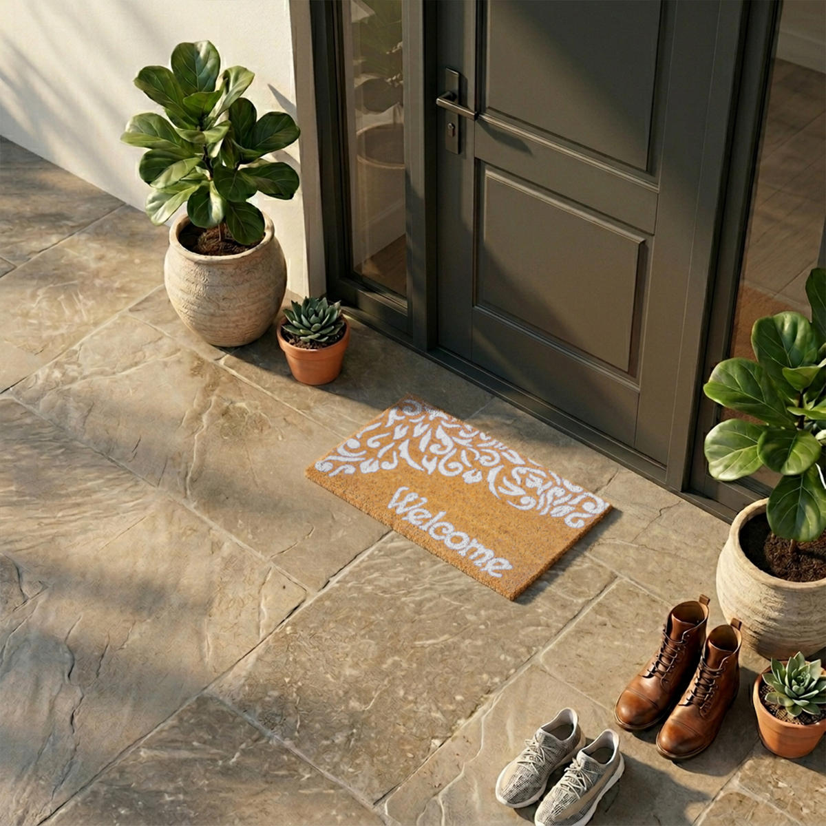 ROHOŽ - viacfarebná, textil/plast (60/40cm) - Relaxdays