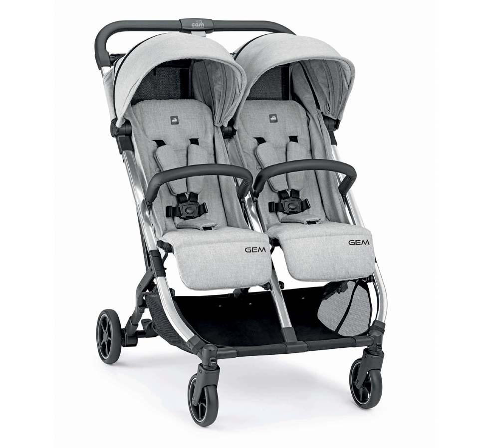 Cam il Mondo del Bambino S.p.A. Geschwister-Buggy Grau 310x615x750 cm