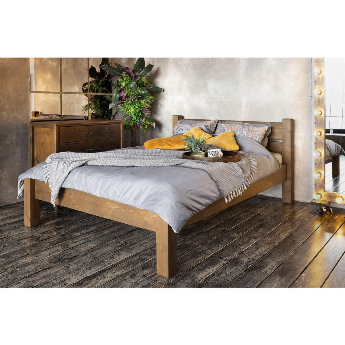 BETT 180x200 cm - Dunkelbraun, Holz (180/200cm) - MSL wooden furniture