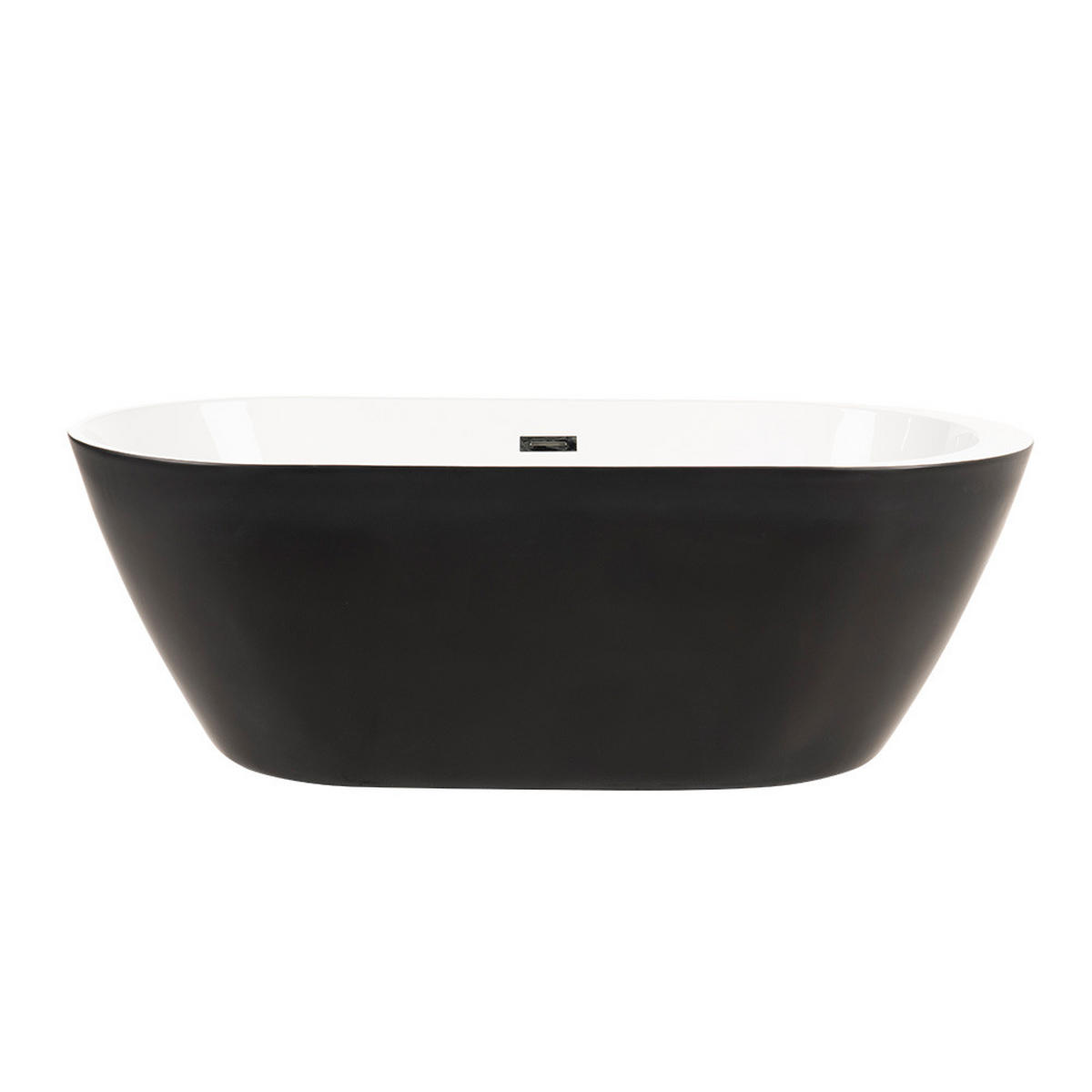 FREISTEHENDE BADEWANNE CODO - Schwarz - Schwarz, Keramik (170/58/80cm) - Home Deluxe