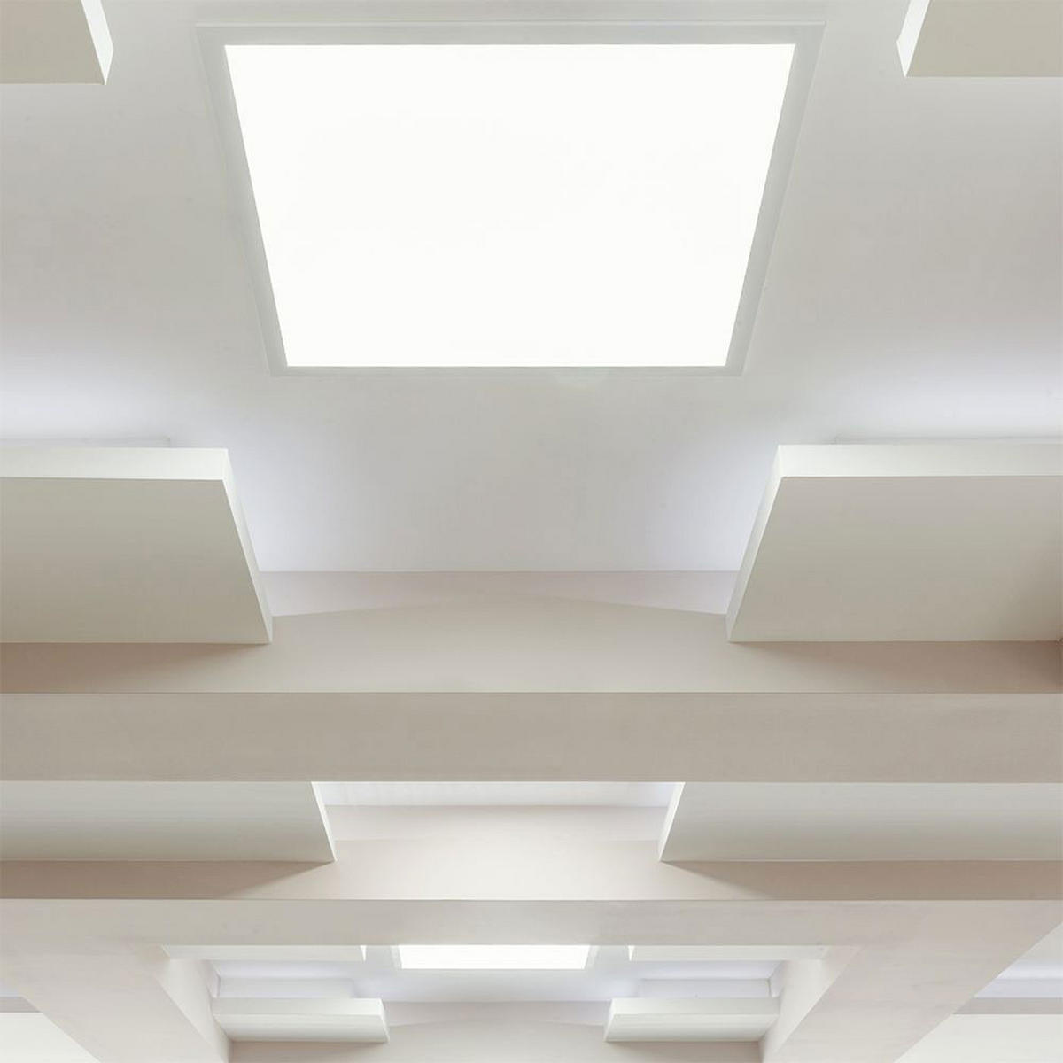 LED DECKENLEUCHTE Weiß Kunststoff eckig - Weiß, Metall (62/62/3.4cm)