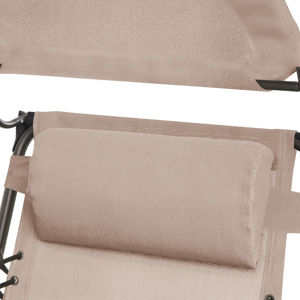 SCHAUKELSTUHL Sonnenschutz Beige - Beige, Metall (65/106/97cm) - SVITA