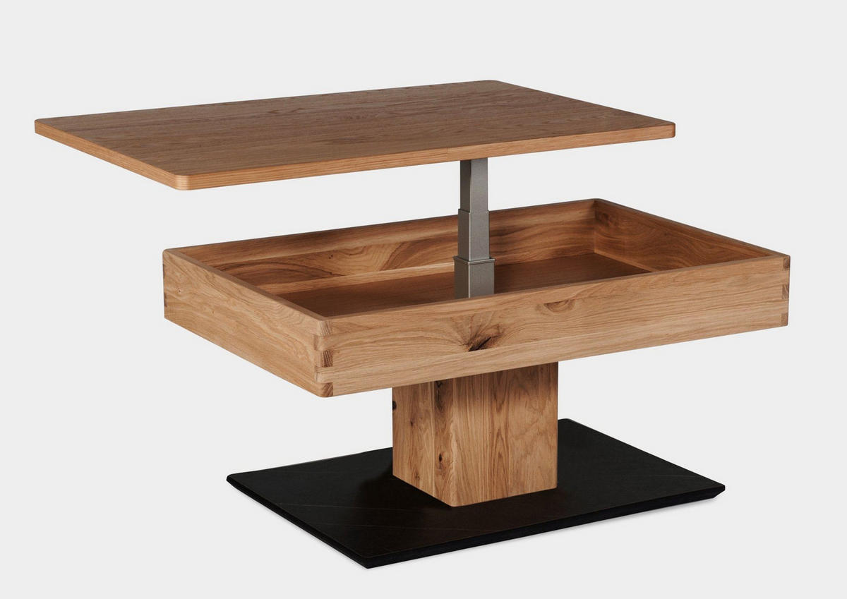 FUNKTIONSTISCH Celesta 90x60x43 höhenverstellbar;diagonal verschiebbar Wildeiche - Wildeiche, Holz (90/60/43cm) - 58aufmkessel