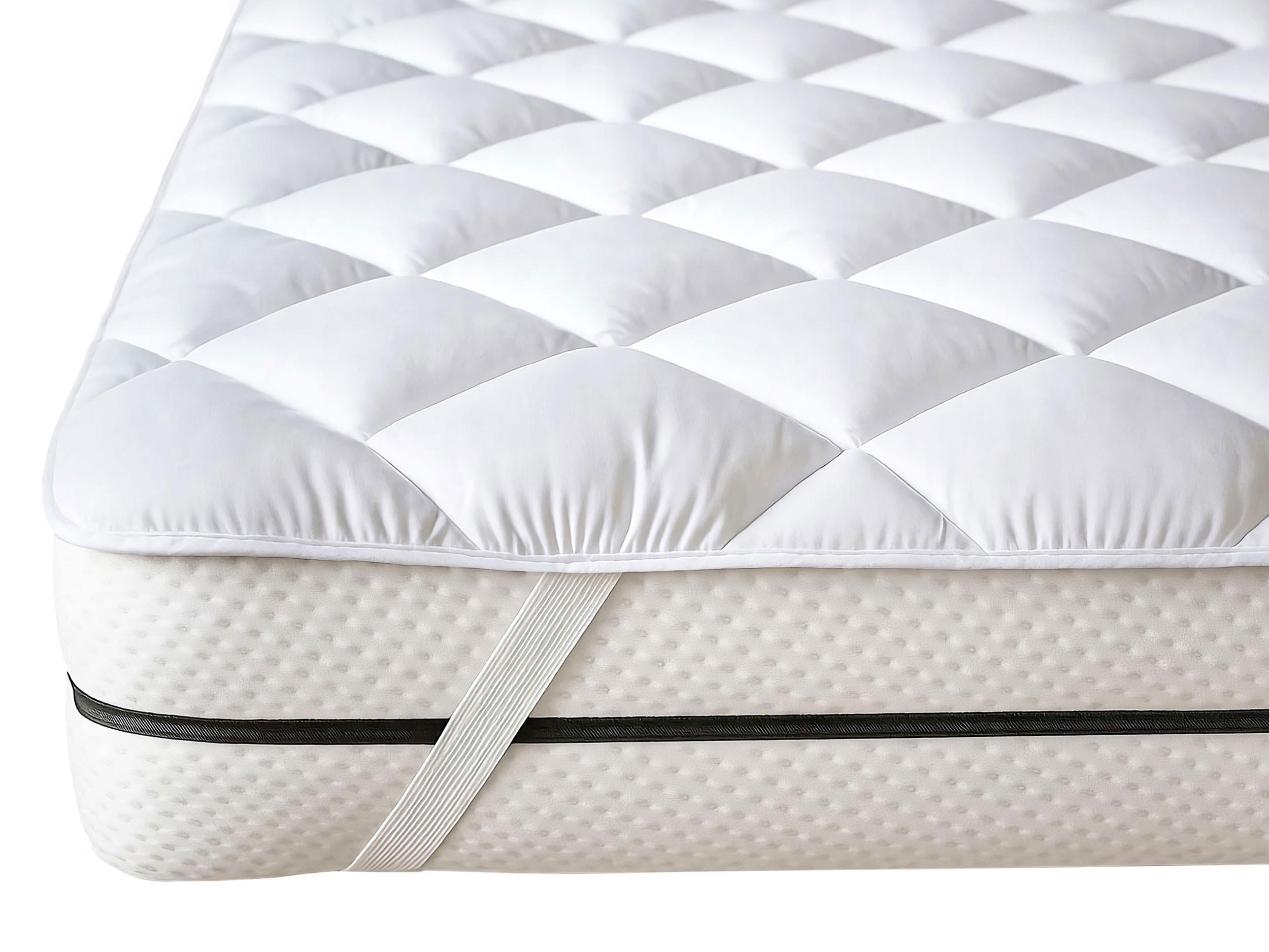 MATRATZENAUFLAGE, 180x200 cm, 100% Polyester, Weiß - Weiß, Textil (180/200cm) - Zollner