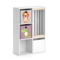 KINDERREGAL Luigi Weiß 72 x 107.8 cm mit 2 Faltboxen opt.3 - Weiß, Holzwerkstoff (29.2/107.8/72cm) - Vicco