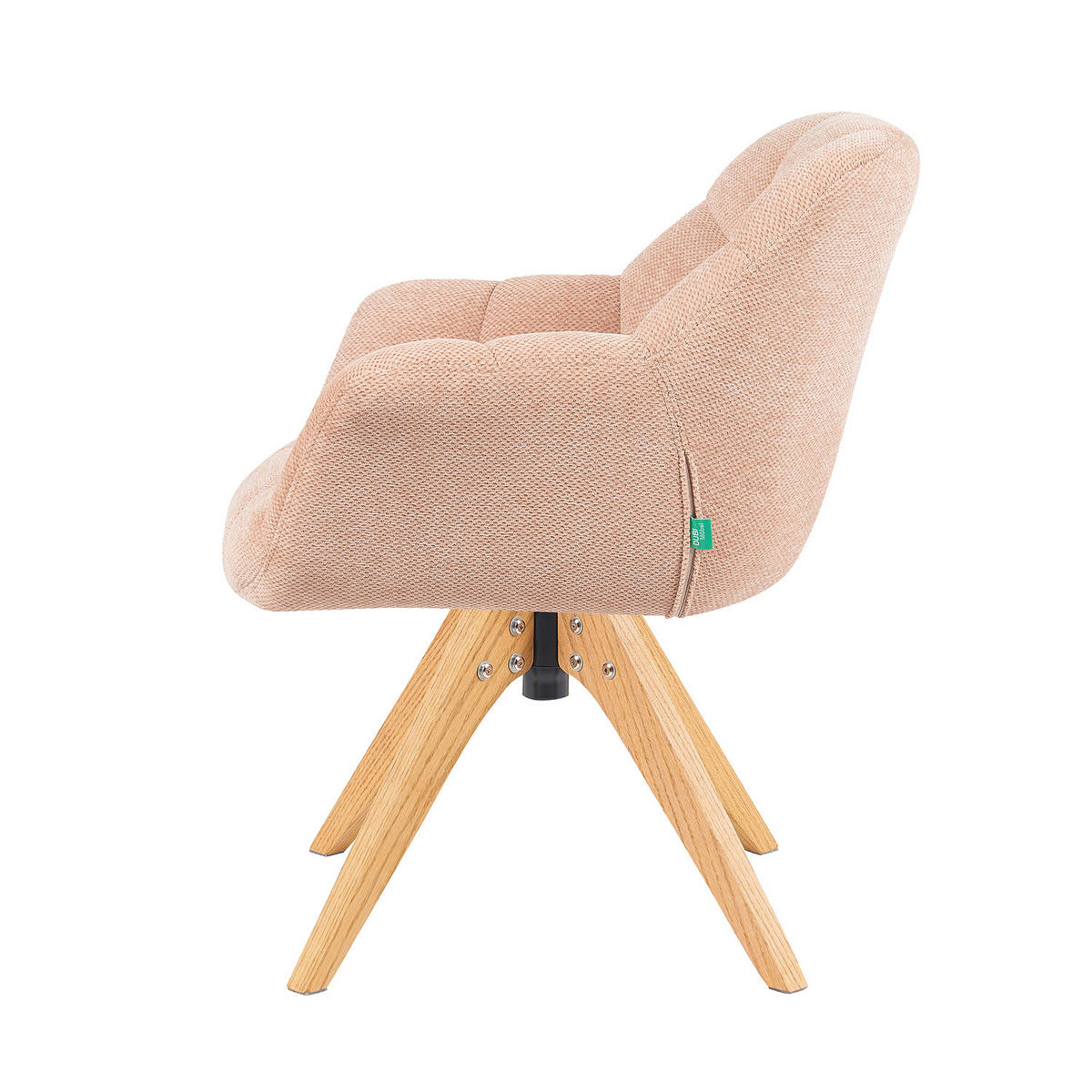 DREHSTUHL Mika-Nele - Honigeiche/Rosa, Eichenholz/Holz (65/81/66cm) - DUBI Möbel