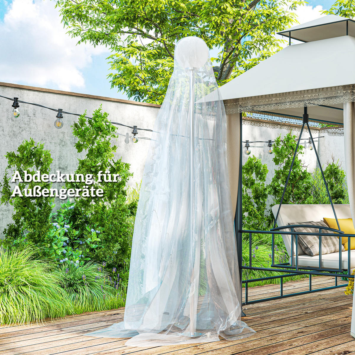 GEWÄCHSHAUSFOLIE 7 x 8 m, wasserdichtGartenfolie, aus Kunststoff, Extra Dick - Transparent, Kunststoff (700/1/800cm) - Outsunny