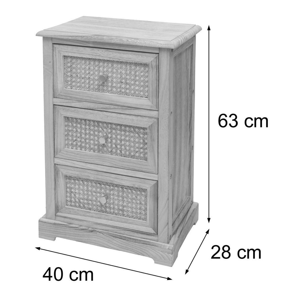 KOMMODE Schwarz, Braun - Schwarz/Braun, Holz (40/63/28cm) - MCW