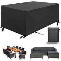 ABDECKHAUBE für Gartenmöbel 200 x 160 x 70 cm Schwarz - Schwarz, Textil (132/74/213cm)