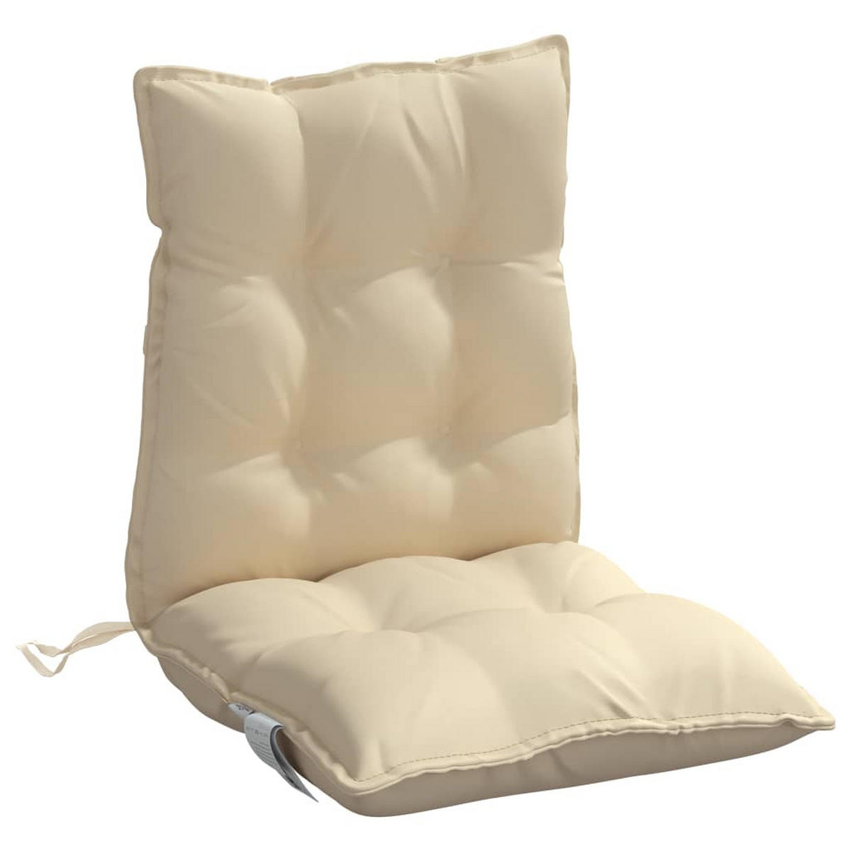 NIEDRIGLEHNER-AUFLAGEN 2Er Set Beige Oxford-Gewebe - Beige, Textil (50/7/100cm) - vidaXL