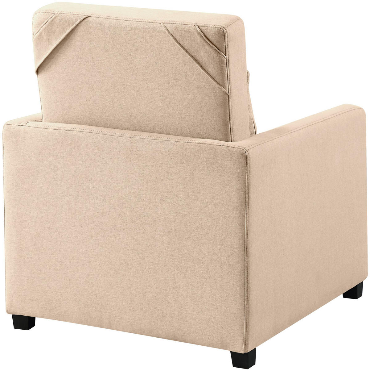 SCHLAFSESSEL Jerry Creme - Creme, Textil (74/89/91cm) - ATLANTIC home collection