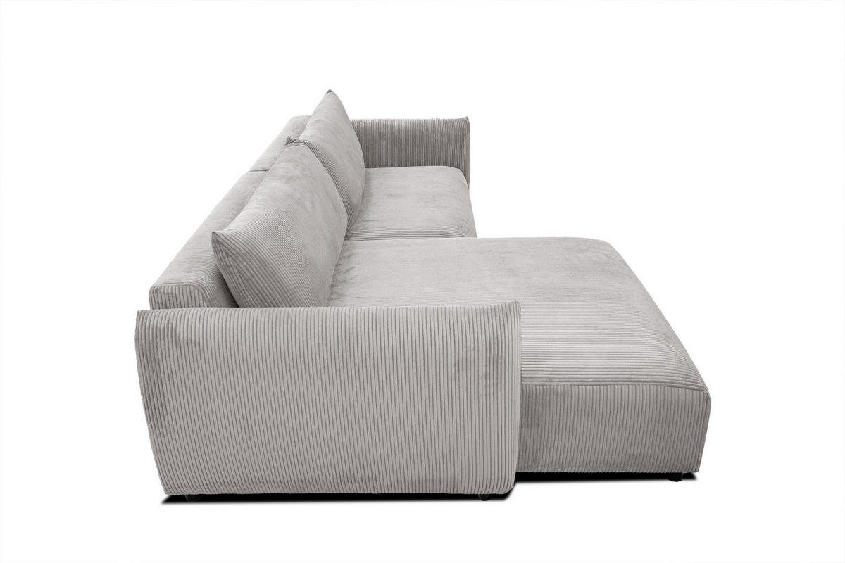 ECKSOFA TAUER 5-Sitzer, weiß - Schwarz/Weiß, Holzwerkstoff/Kunststoff (174/292cm) - Courtois Laville