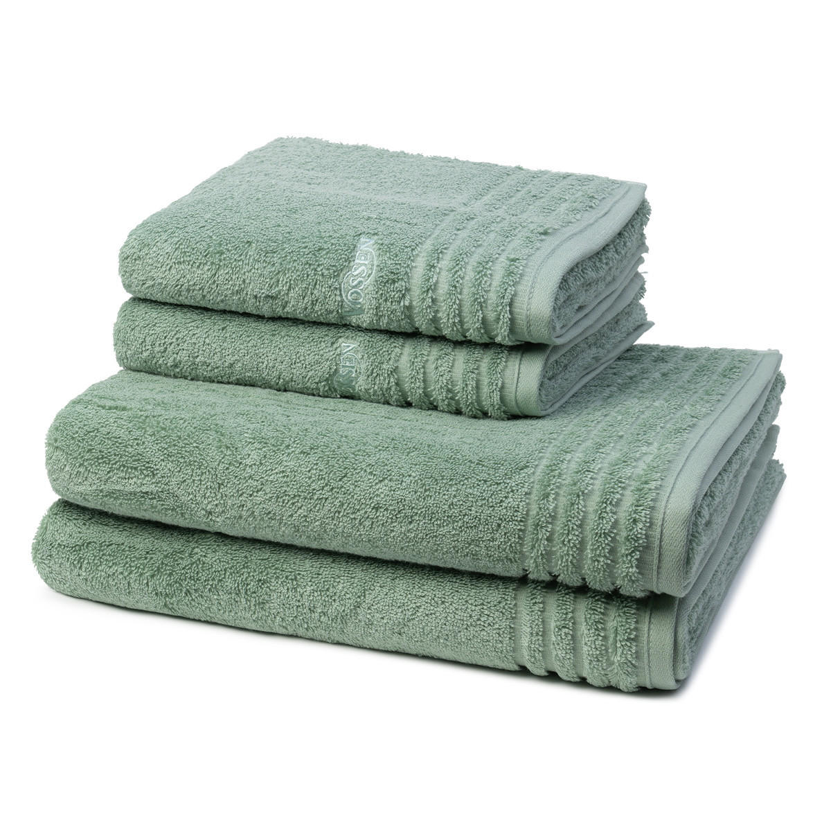 FROTTIERSET Vienna Style Supersoft 4-teilig - Hellgrün, Textil (50/100cm) - Vossen