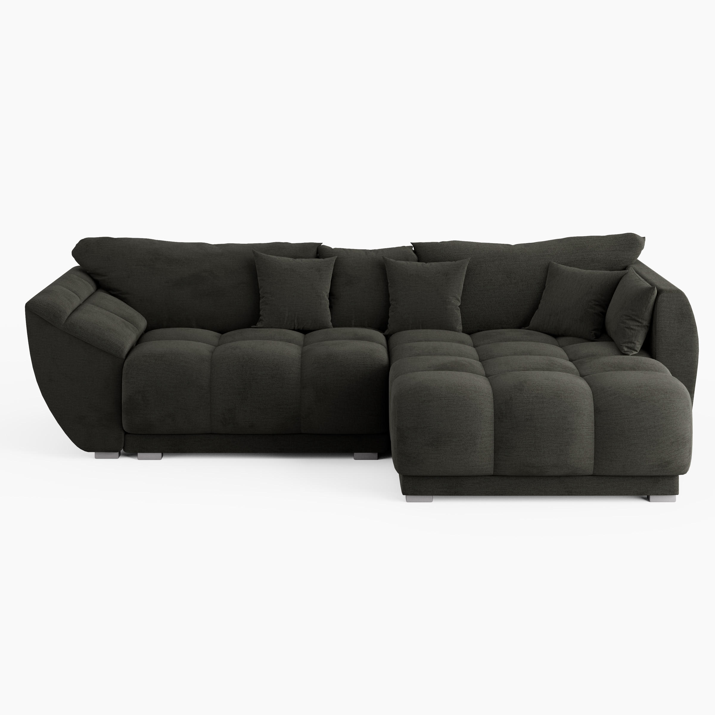 Barchello Ecksofa Dunkelgrau 285x180 cm