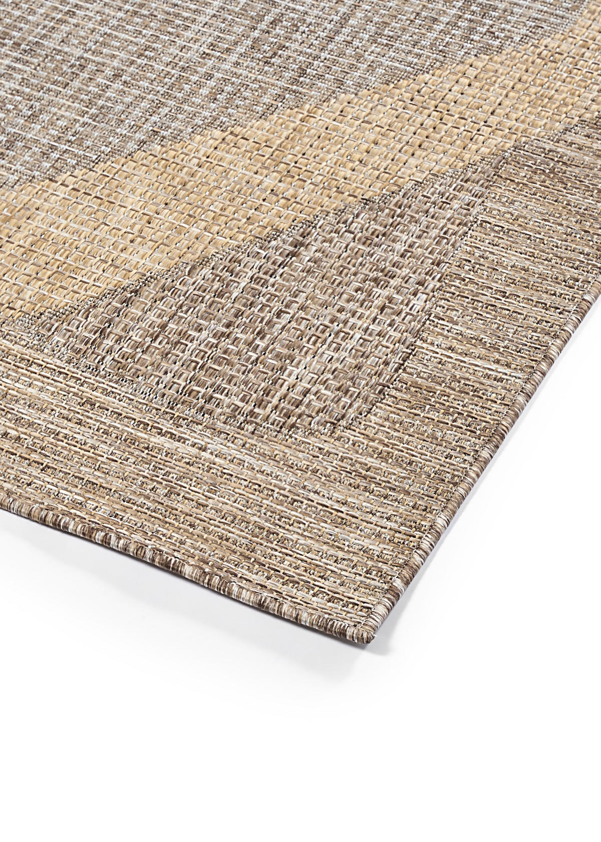 TAPISO YUCANA Braun Outdoor Teppich Flachgewebe 120/170 cm - Braun, Kunststoff (120/170cm) - Tapiso
