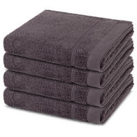 HANDTUCH Rubin 4er-Set - Dunkelgrau, Textil (50/100cm) - Ross