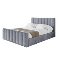 POLSTERBETT mit Bettkasten, Fußteil und Lattenrost, Boxbett mit Matratze H3/H4 - FINO-Z 120x200 Grau - Grau, Holzwerkstoff/Textil (120/200cm) - ALTDECOR