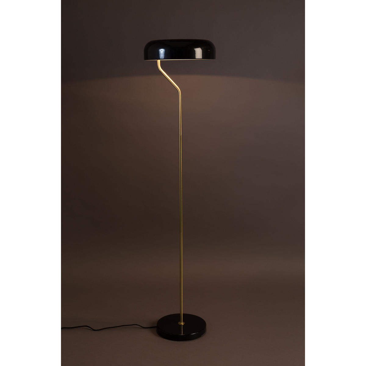 STEHLAMPE Eclipse Schwarz - Schwarz, Metall (30/30/130cm) - Dutchbone