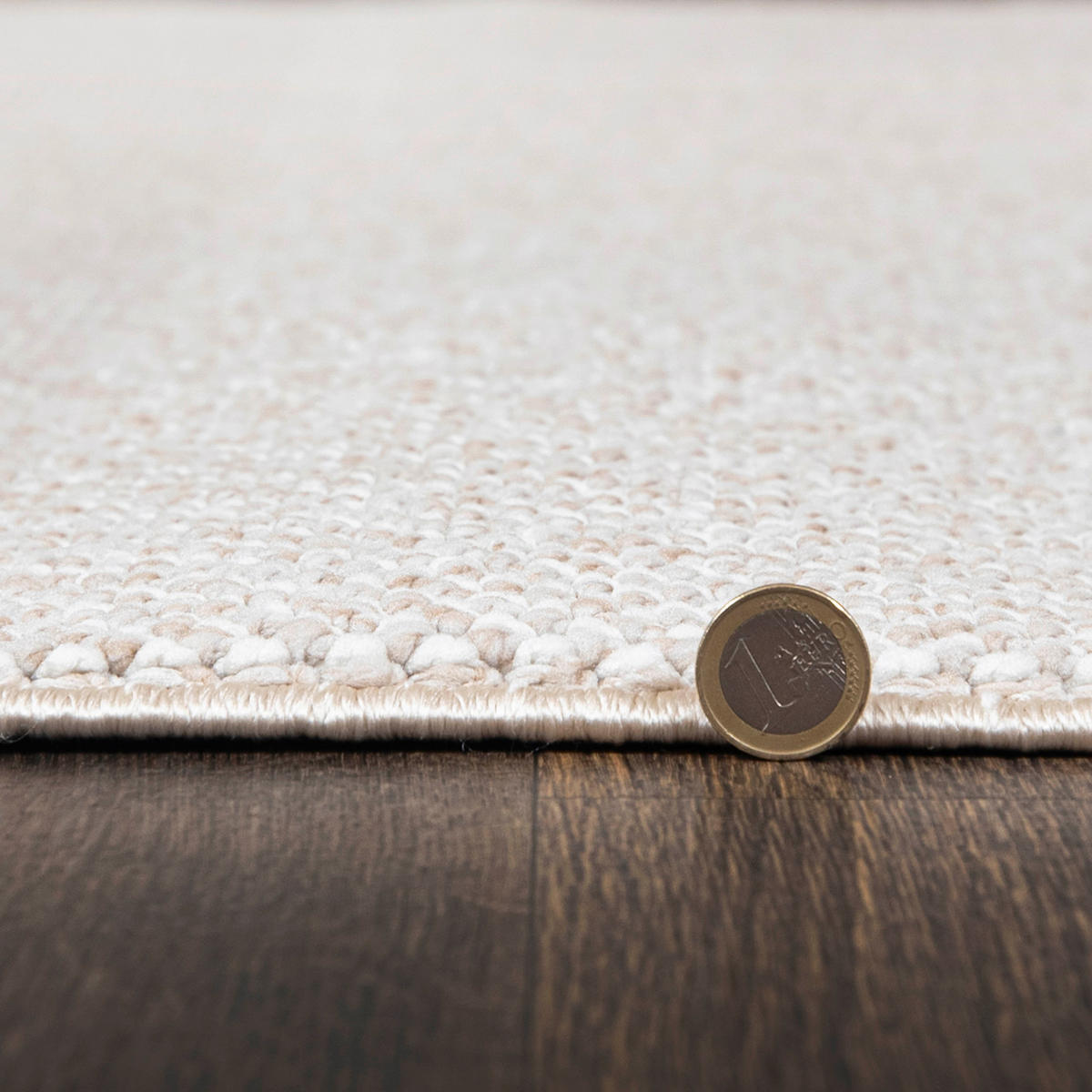 TEPPICH Lora PE13A Mazovia 80x150cm Beige Creme Gestreift Kurzflor - Beige, Textil (80/150cm) - Mazovia