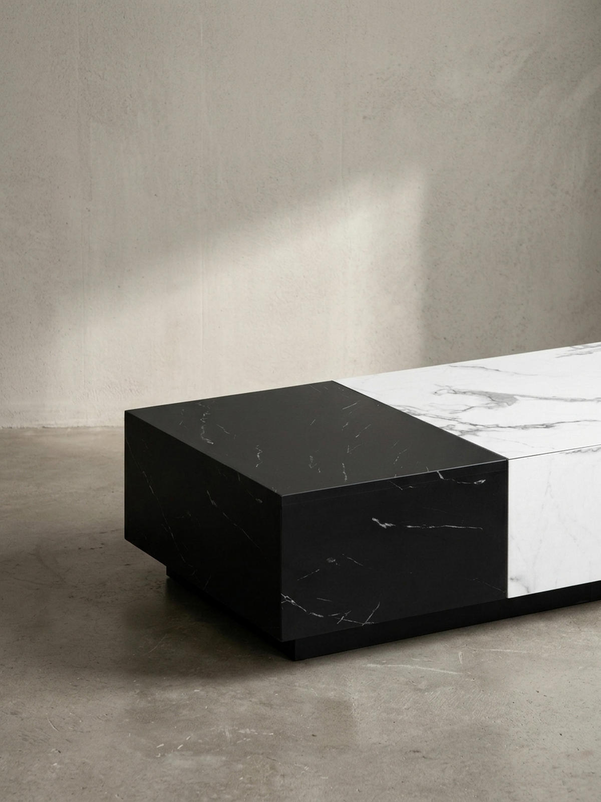 COUCHTISCH Weiß Schwarz Marmor-Optik 120x60x28 cm mit Schubladen und Stauraum - Schwarz/Weiß, Holzwerkstoff (60/120/28cm) - KADIMA DESIGN