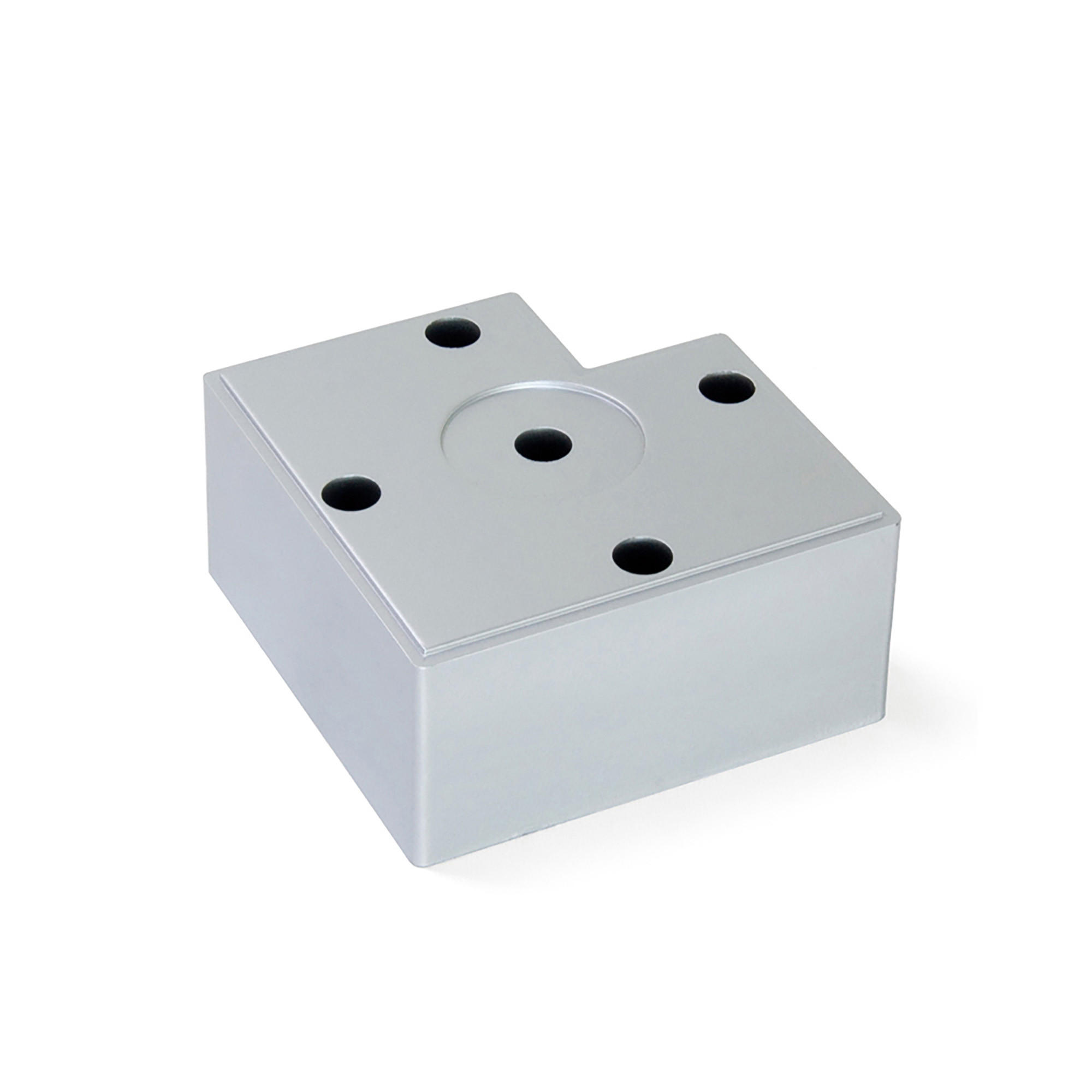 MÖBELFÜSSE Alumix 7, Höhe 45mm, Kunststoff, Silbergrau 4er-set - Silberfarben, Kunststoff (22/5/22cm) - EMUCA