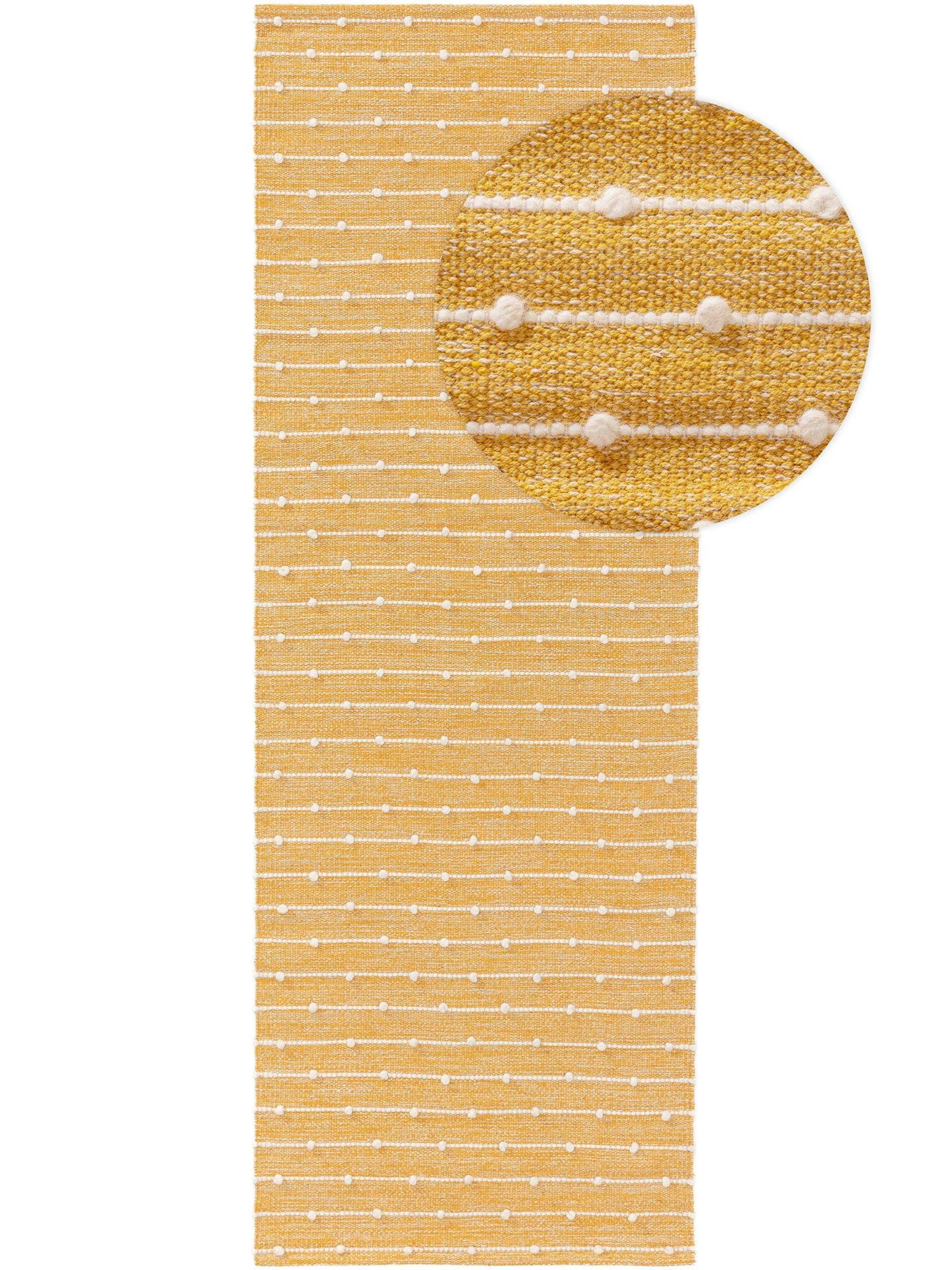 LÄUFER Lupo Gelb 70x200 cm - Gelb, Textil (70/1cm) - KUNSTLOFT