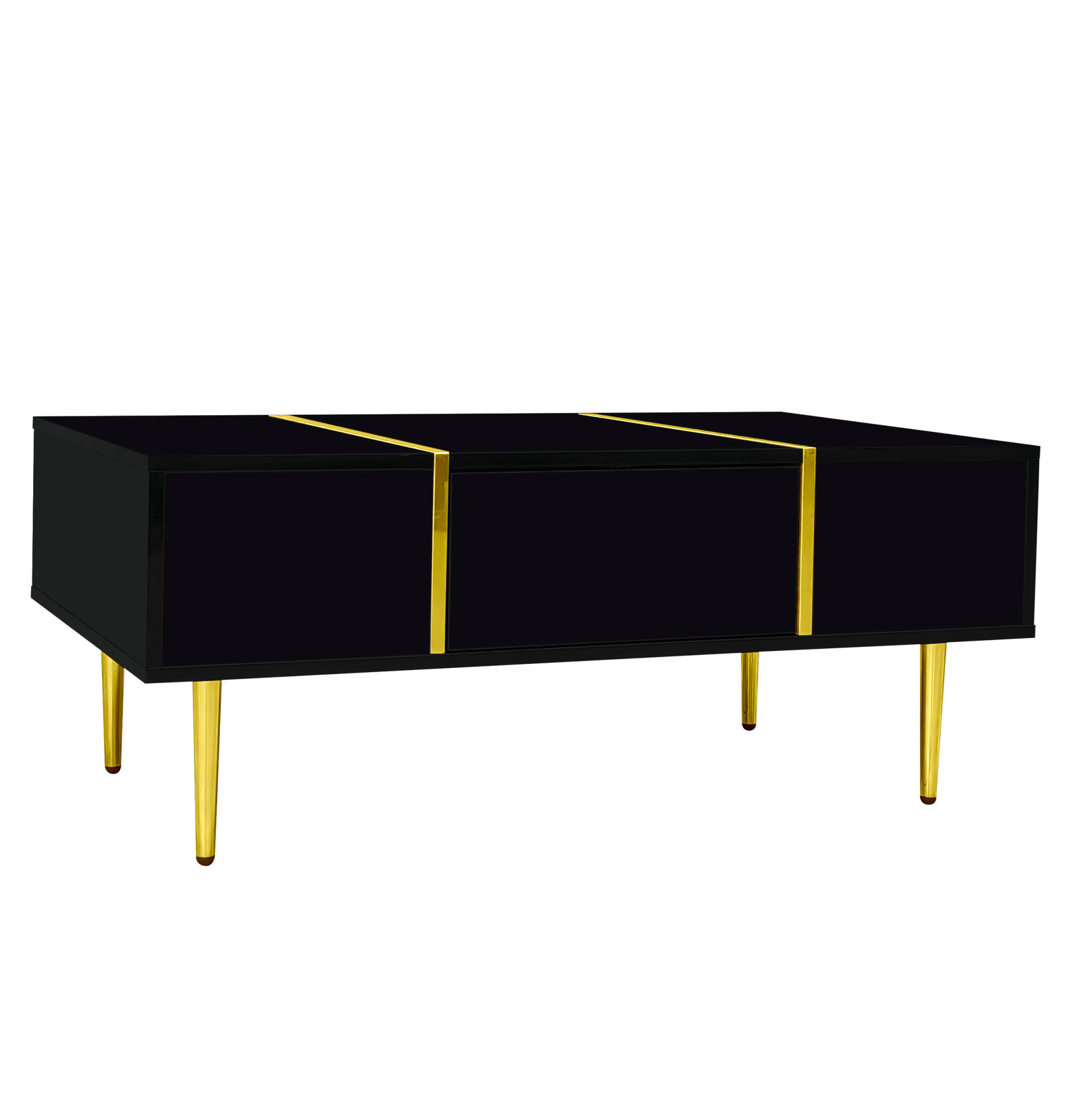 Meubliv Couchtisch Schwarz 60x41.5x100 cm
