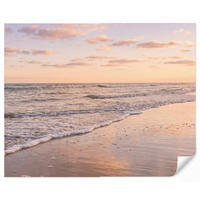 TAPETE - Strand - Brandung - Wolken - 280x220 cm - Hellrosa, Papier (280/220cm) - OnlyWow