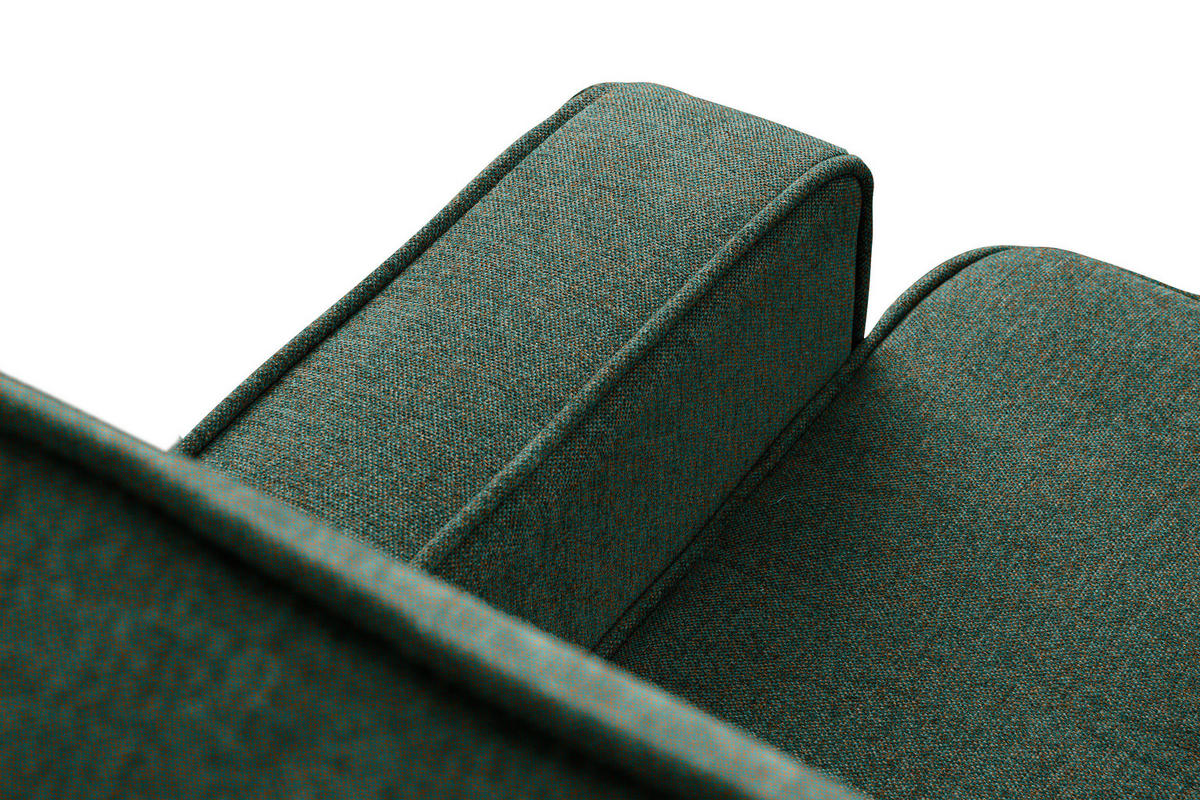 SCHLAFSOFA ORIO 3 Personen, Chenille-Stoff, marine/beige - Blau/Beige, Textil (219/90/90cm) - KONSIMO®