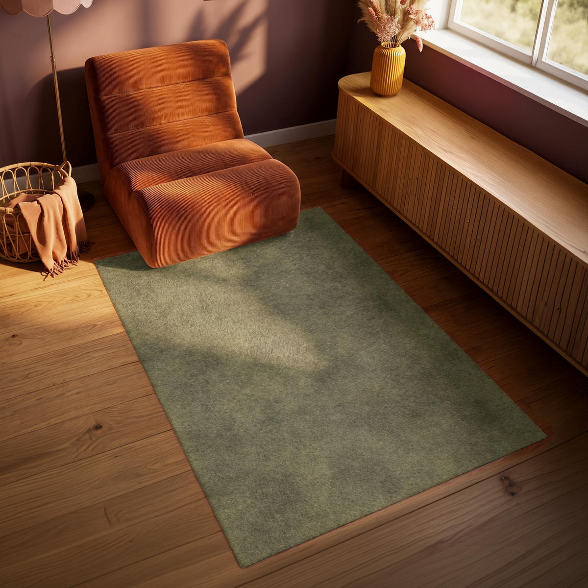 KOBERCE - Textúra - abstraktná - zelená - 90x150 cm - olivovozelená, textil/plast (90/0.4cm) - OnlyWow