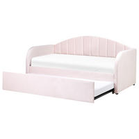 TAGESBETT 90/200 cm Pastellrosa Eyburie - Pink, Textil (90/200cm) - Beliani
