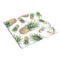 GLASPLATTE 60x52 cm Ananas - Grün, Glas (60/0.4/52cm) - TULUP