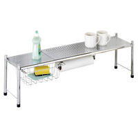 TELESKOP-KÜCHENREGAL Expando - Silberfarben, Metall (21/27/116cm) - Maximex