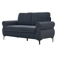 2-SITZER-SOFA DE-35060 mit Federkern Dunkelgrau - Dunkelgrau, Metall (81/92/173.5cm) - ComfortXL