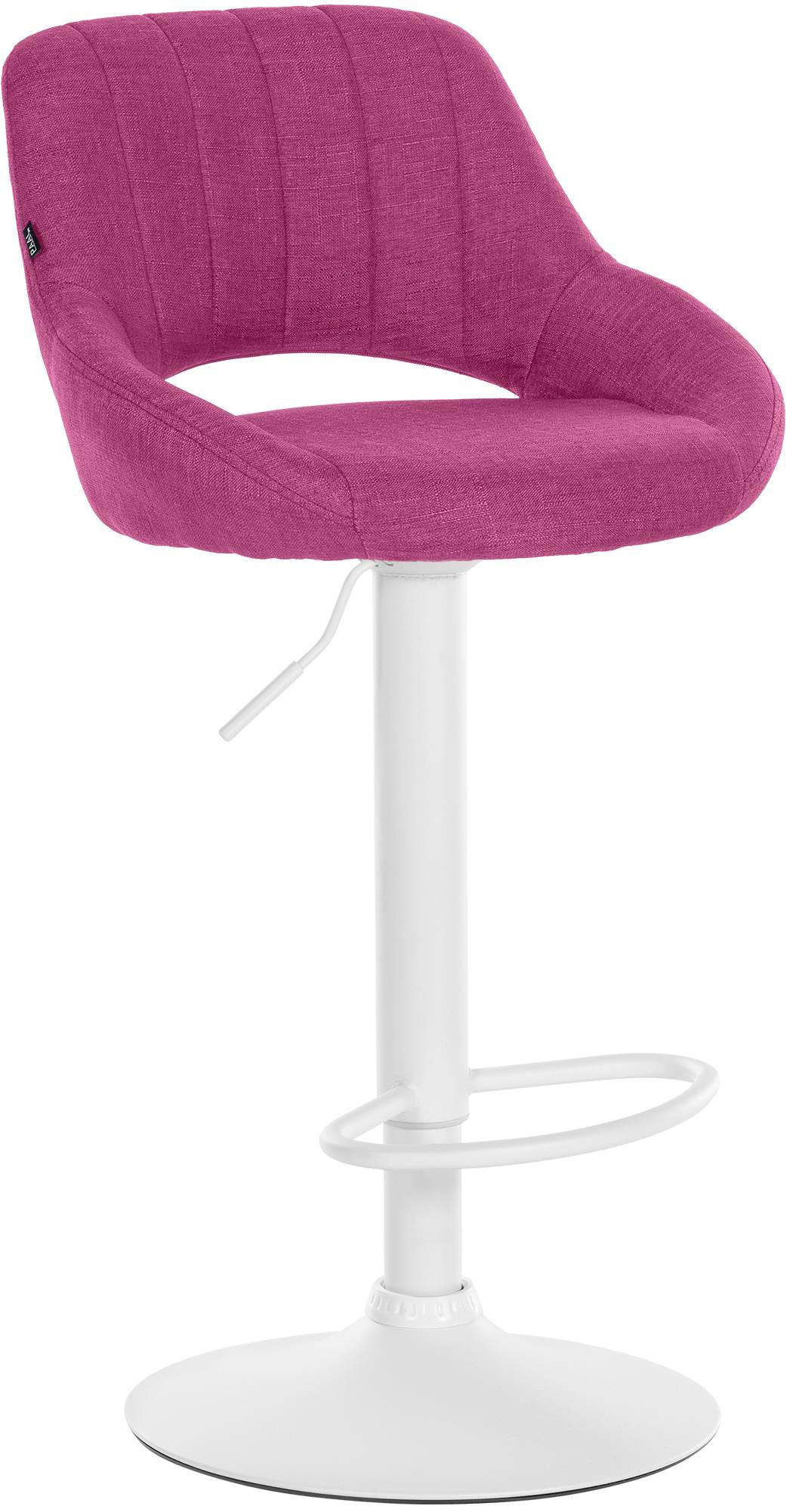 BARHOCKER Stoff Lila - Lila/Weiß, Textil/Metall (47/85/48cm) - CLP