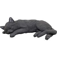 STEINFIGUR große Schwarze Katze schlafend Gartenfigur frostfest - Schwarz, Stein (38/10/20cm) - stoneandstyle