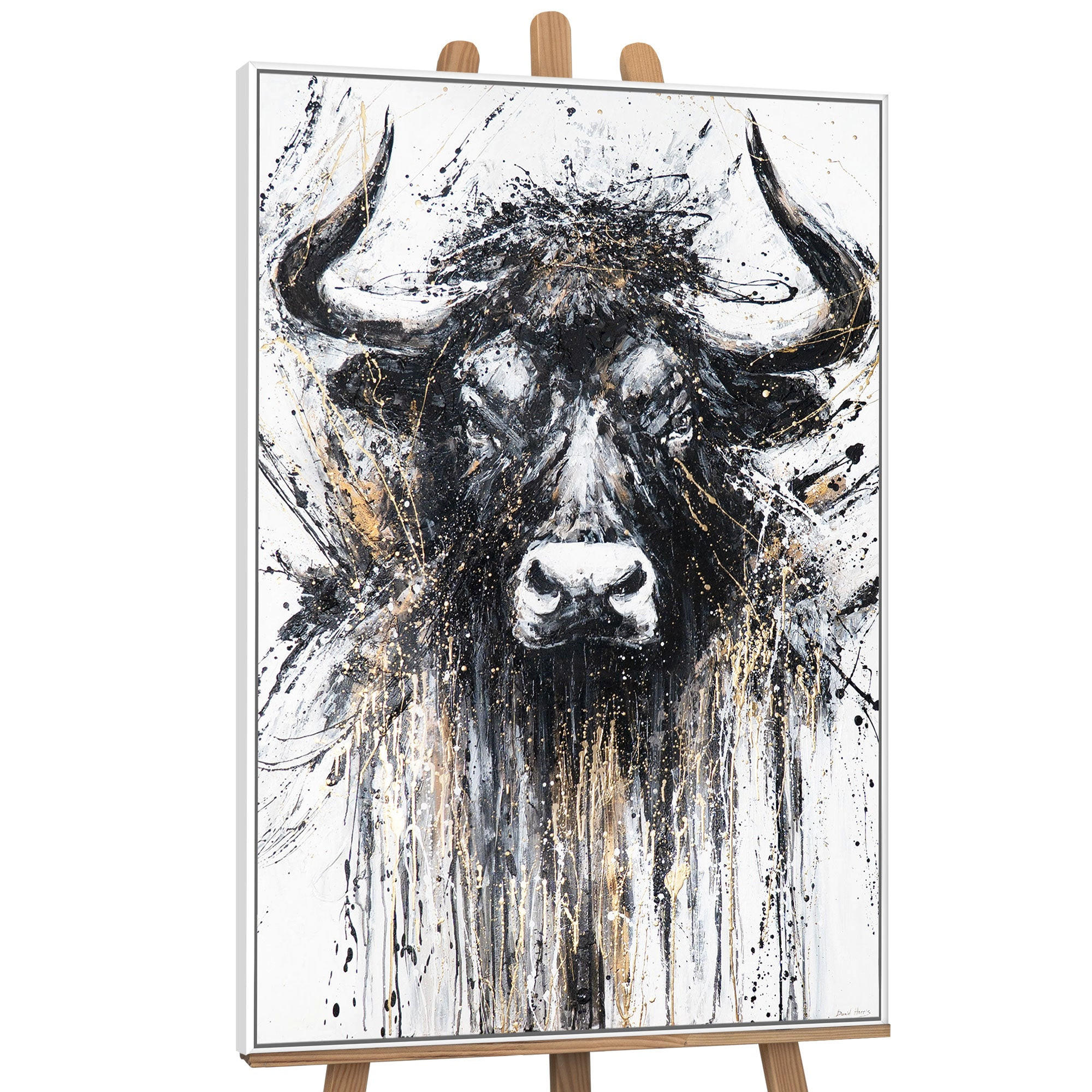GEMÄLDE Ungezähmter Geist Schattenfugenrahmen Weiß 120x80 cm - Weiß, Holz (120/80cm) - YS-art gallery