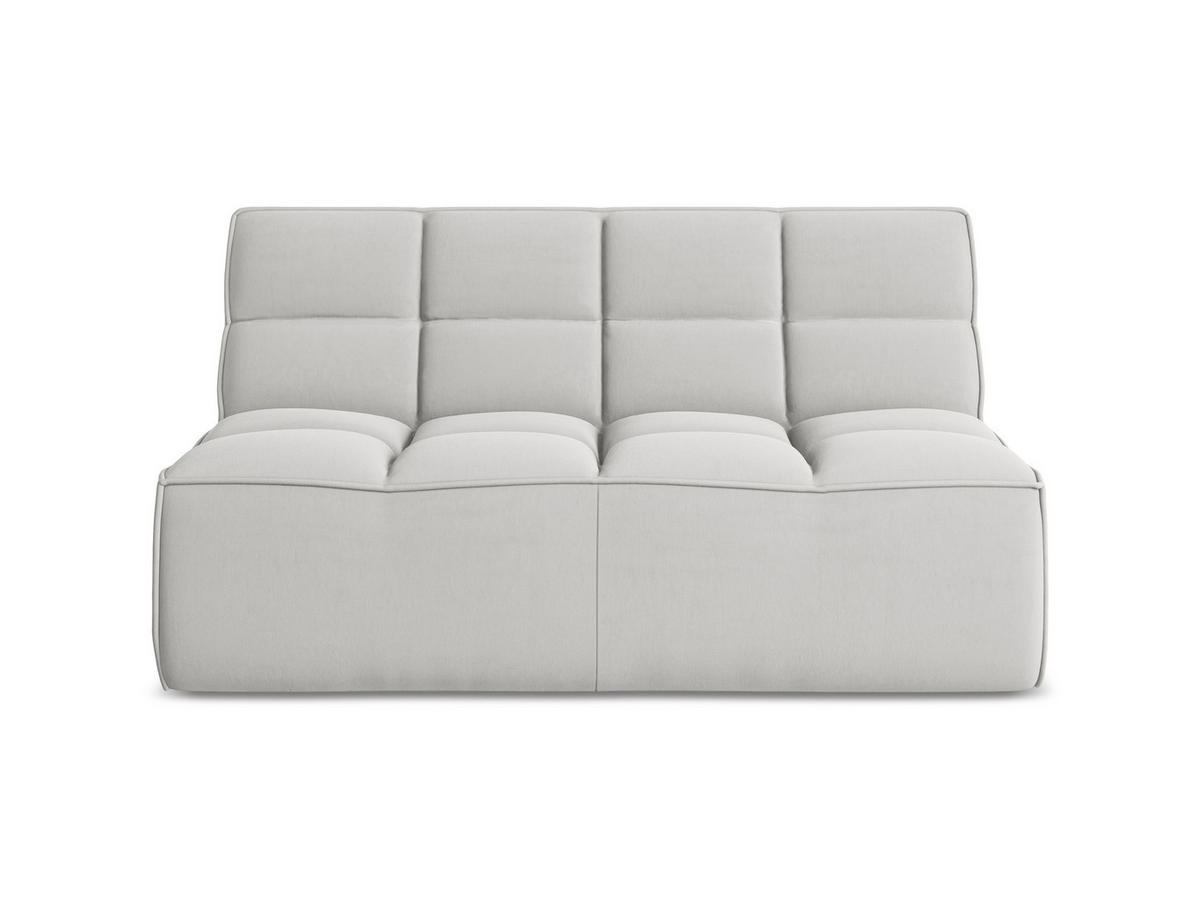 2-SITZER-SOFA Samt Stoff Grau - Silberfarben/Schwarz, Kunststoff/Textil (160/75/93cm) - Makamii