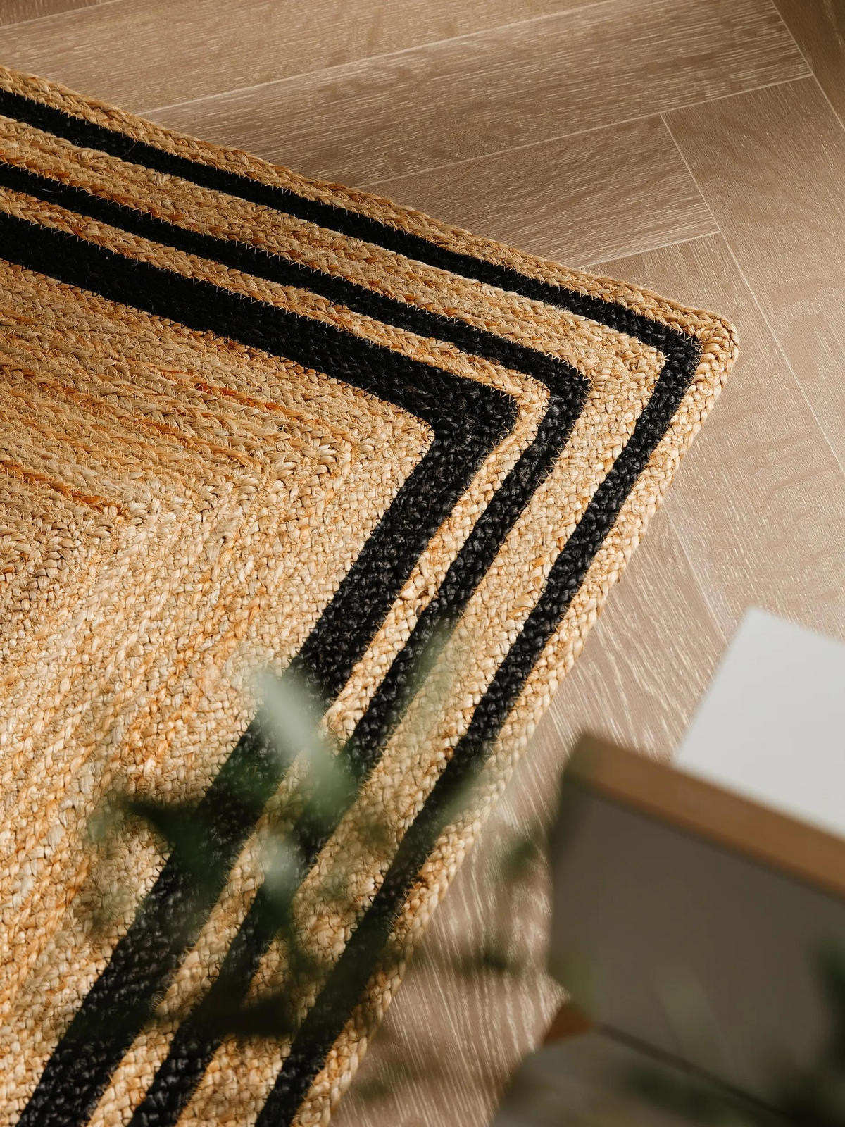 JUTELÄUFER Jutta Schwarz 70x200 cm - Schwarz, Textil (70/200cm) - benuta Pure