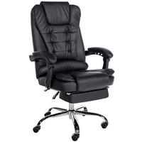 CHEFSESSEL Lederlook Schwarz - Chromfarben/Schwarz, Textil/Metall (67/115/68cm) - CLP