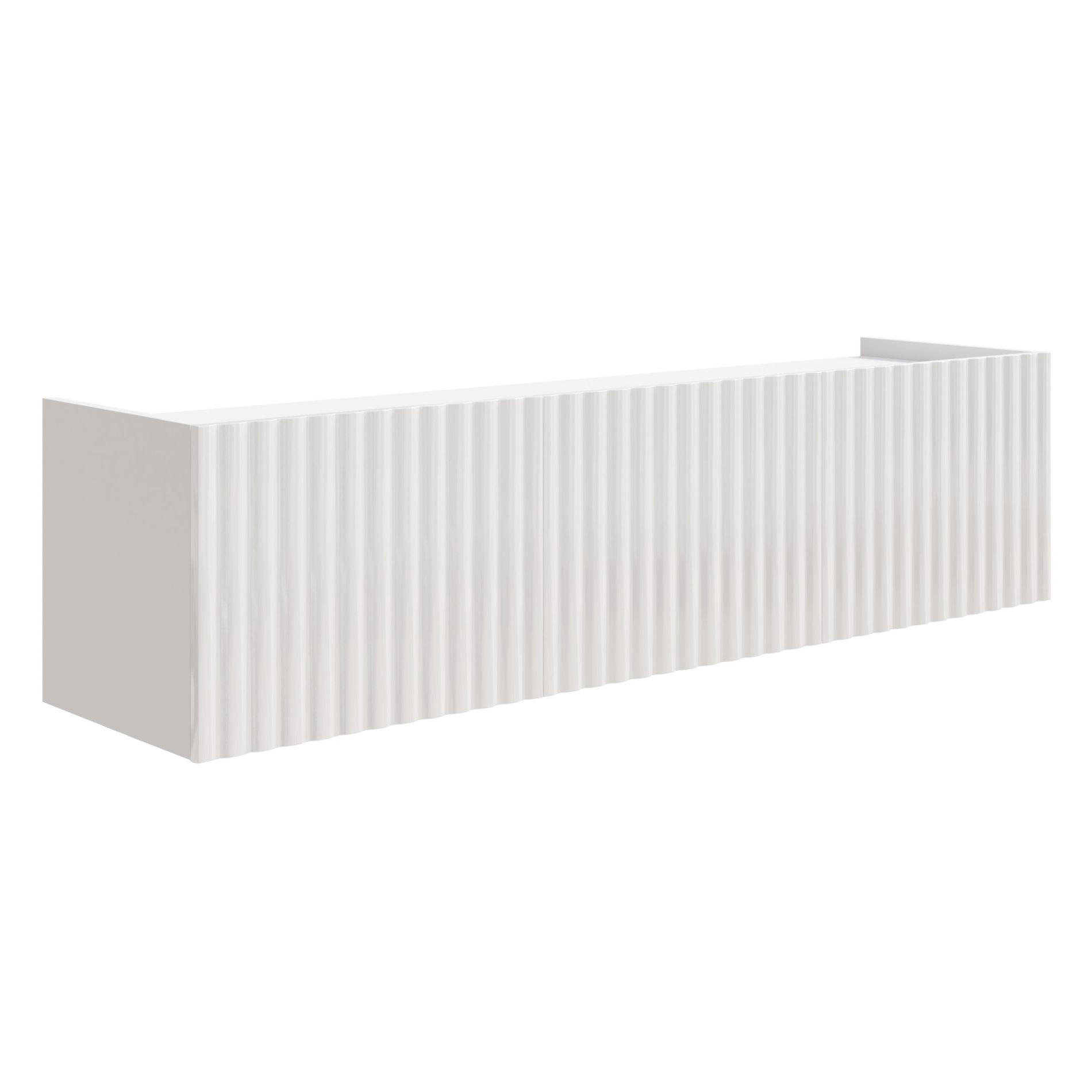 TV-LOWBOARD hängend, Weiß Hochglanz, 144 cm - Weiß, Holzwerkstoff (144/49/38.3cm) - Selsey