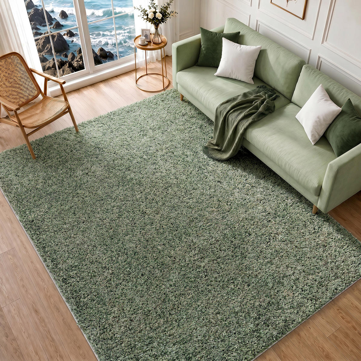 HOCHFLORTEPPICH Soso 120/180 cm Grün - Grün, Textil (120/180cm) - LIVABLISS