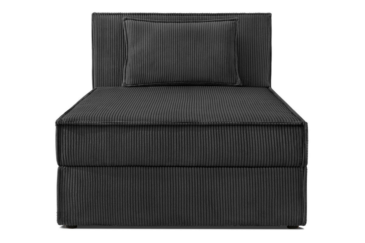 BOXSPRINGBETT ROTI Einzelbett, dunkelgrau - Dunkelgrau/Schwarz, Holz/Holzwerkstoff (100/200cm) - KONSIMO®