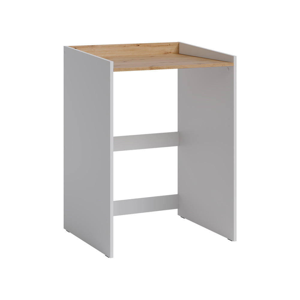 WASCHMASCHINENSCHRANK Viktor, Weiß/Artisan-Eiche, 67.8 x 94.6 cm mit erhöhtem Rand - Weiß/Eiche Artisan, Holzwerkstoff (67.8/94.6/59.8cm) - Vicco