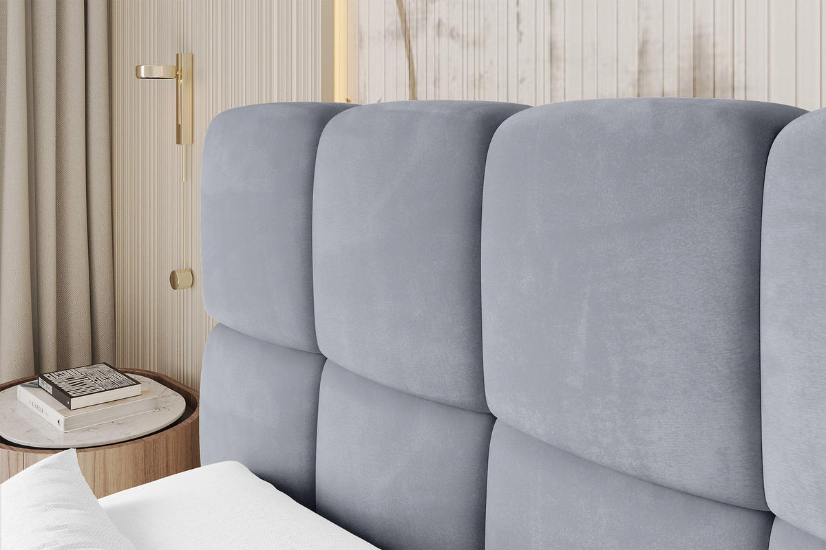 BOXBETT - AURI-H3 - 120x200 Grau Casablanca - Grau, Holzwerkstoff (120/200cm) - ALTDECOR